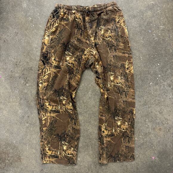 Magellan Fleece Camo Pants Men’s Size Medium Pockets Drawstring Loungewear Hunt - Picture 1 of 10